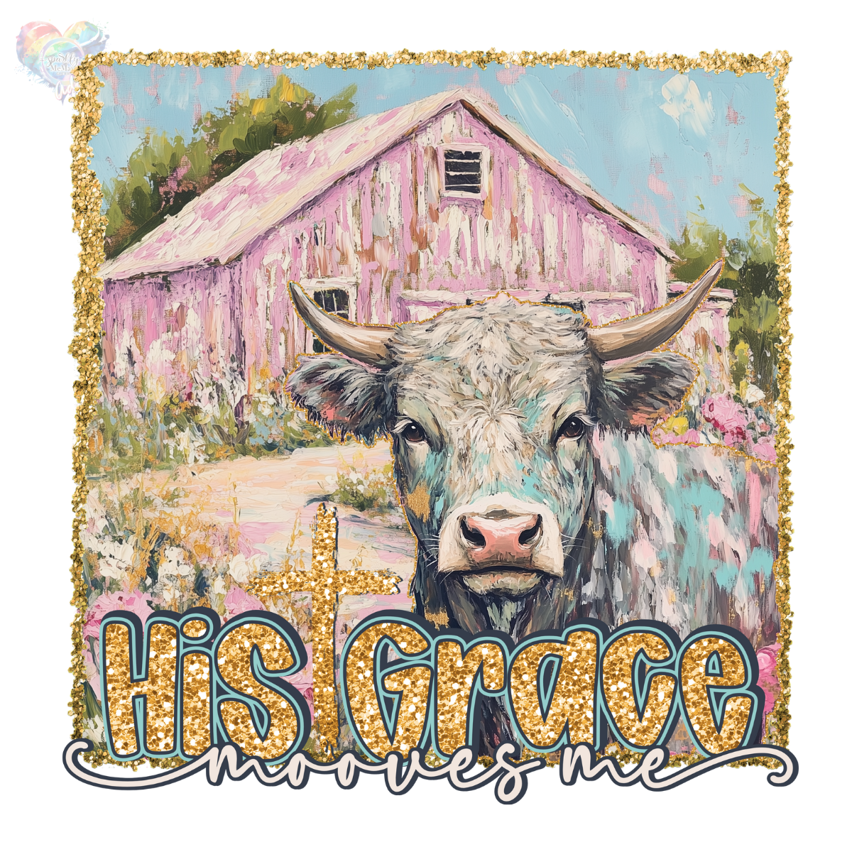 His Grace Mooves Me  UV DTF Decal
