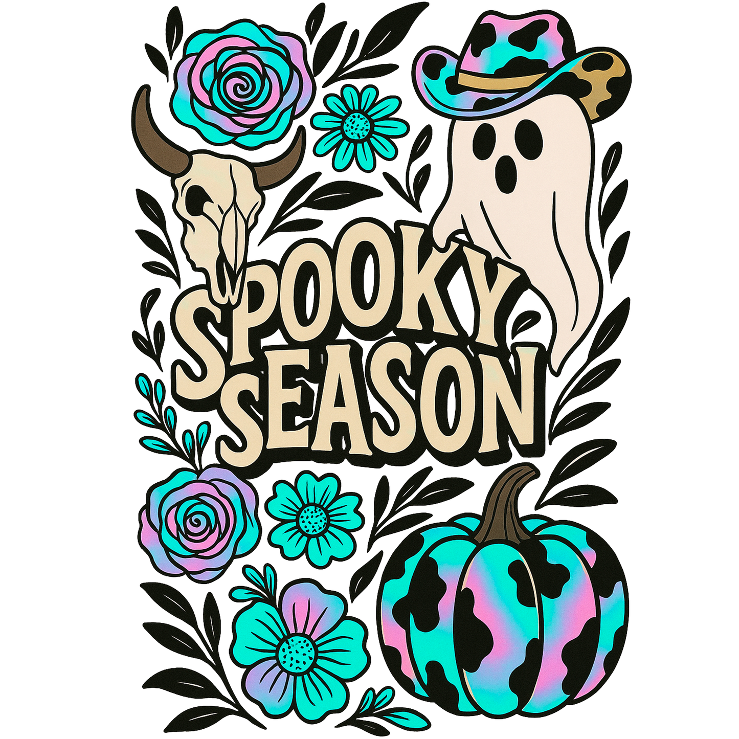 Spooky Season Cowboy Ghost UV DTF Decal