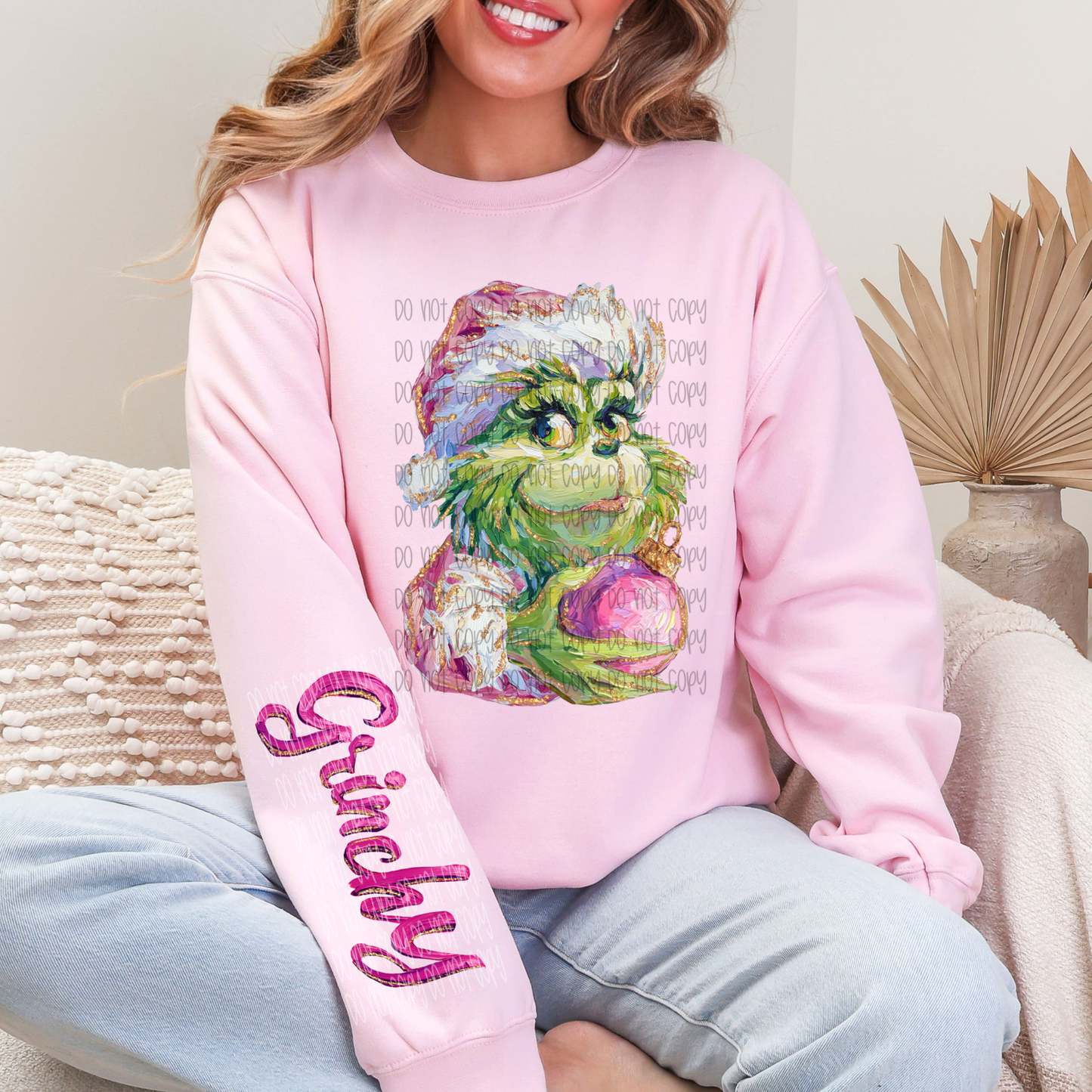 Grinch Painting Ready to Press DTF Transfer (Fabrics only)