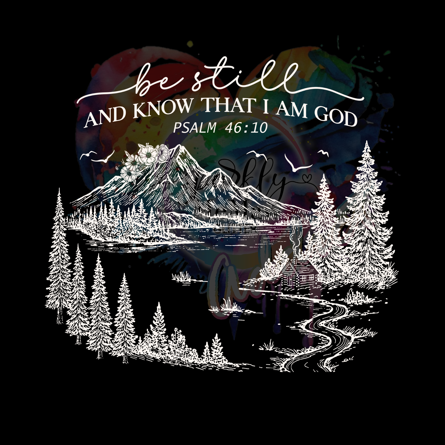 Be Still and Know that I am God White UV DTF Decal