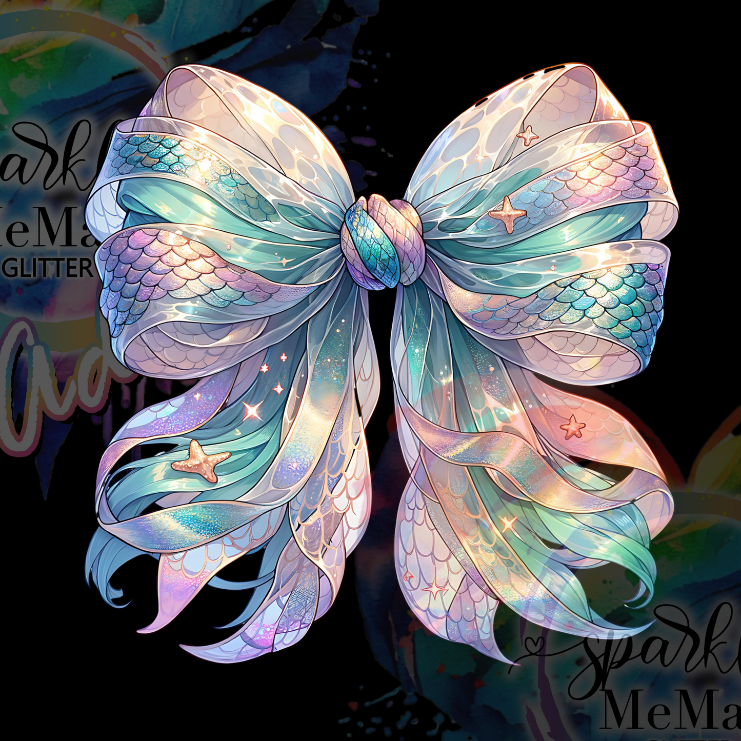 Mermaid Bow  UV DTF Decal