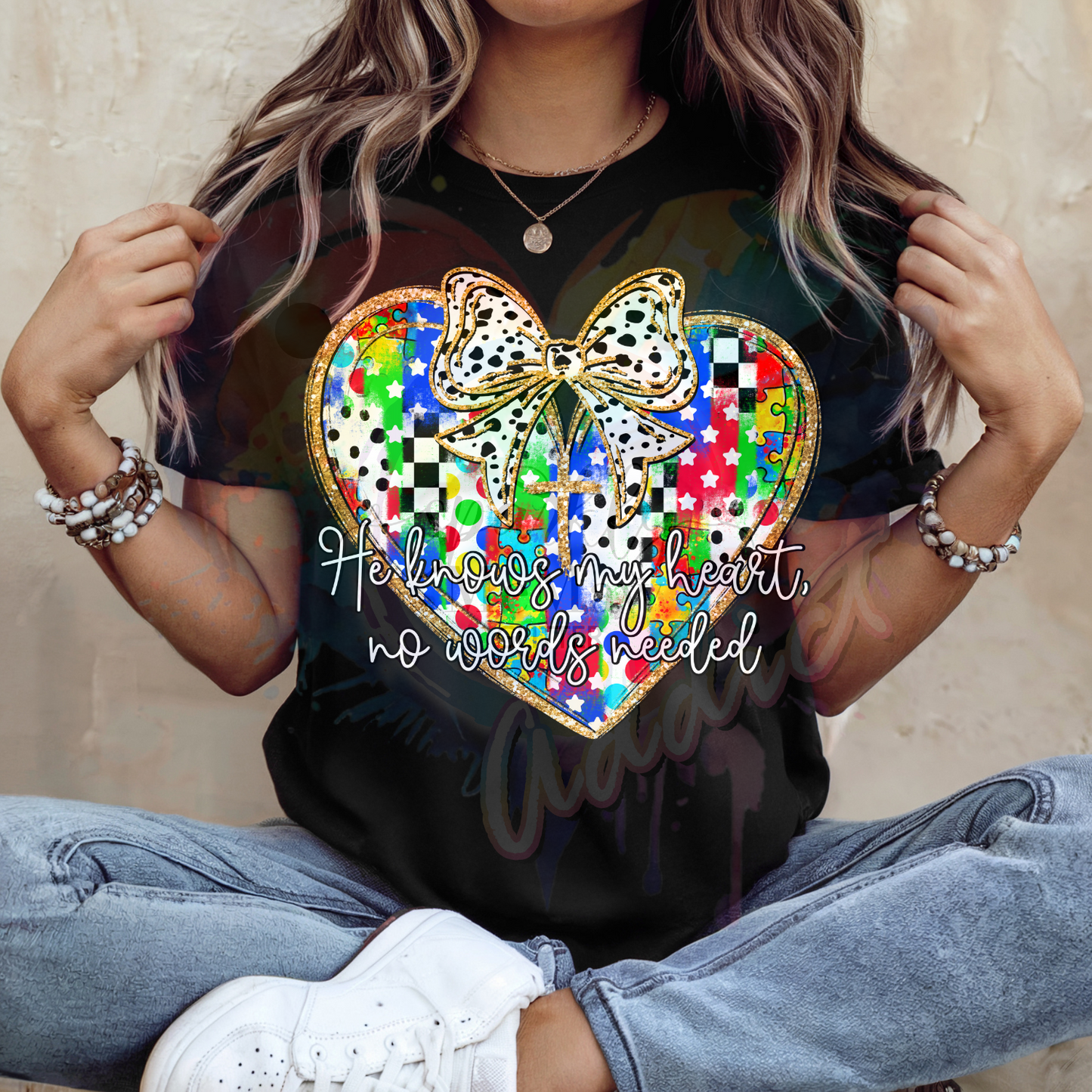 Autism Heart 2 Ready to Press DTF Transfer (Fabrics only)
