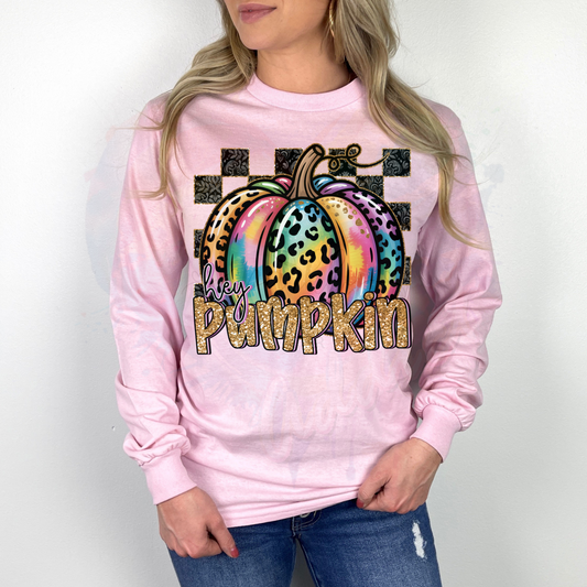 Hey Pumpkin 2 Ready to Press DTF Transfer (Fabrics only)