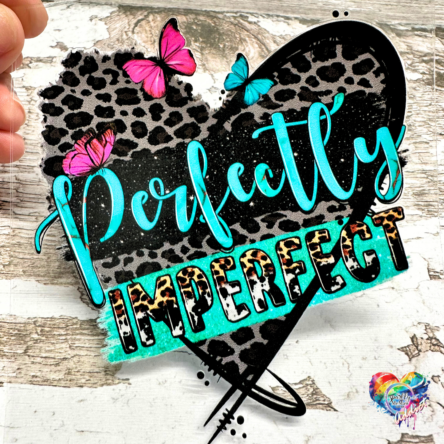 PI Heart UV DTF Decal 4 x 3.5 inches