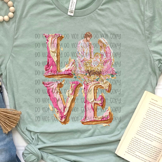 Love Ready to Press DTF Transfer (Fabrics only)