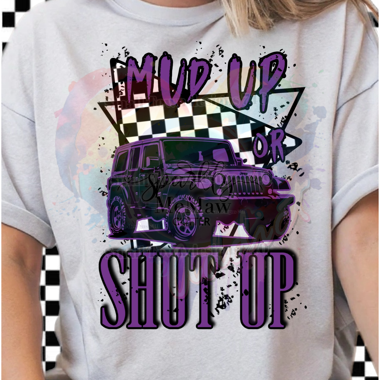 Purple J e e p  Ready to Press DTF Transfer (Fabrics only)