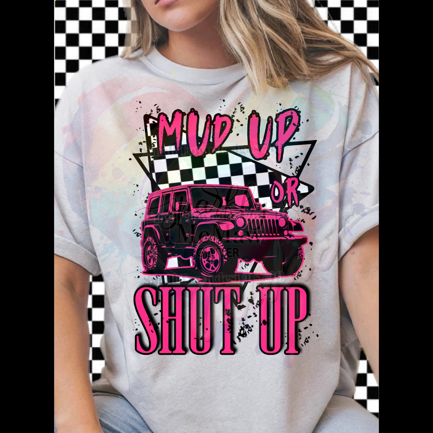 Pink  J e e p  Ready to Press DTF Transfer (Fabrics only)