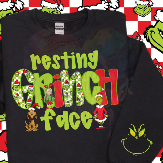 Resting G r i n c h Ready to Press DTF Transfer (Fabrics only)