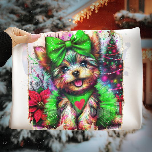 Puppy Christmas Love 1 Ready to Press DTF Transfer (Fabrics only)