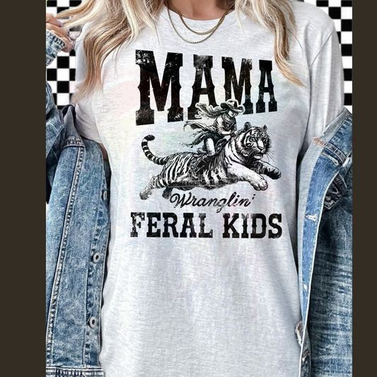 Wranglin Mama Ready to Press DTF Transfer (Fabrics only)