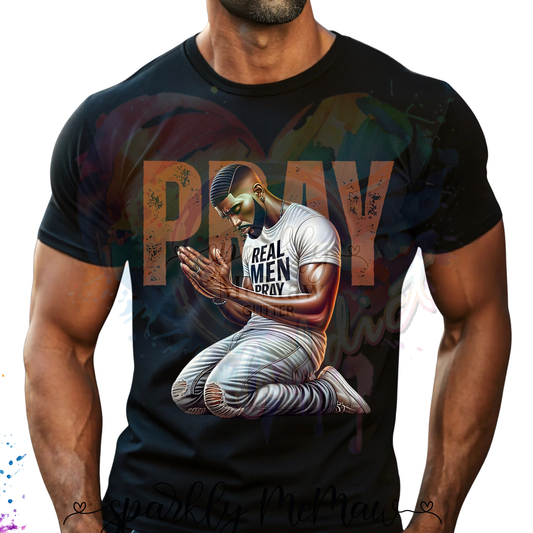 Praying Man 1 Ready to Press DTF Transfer (Fabrics only)