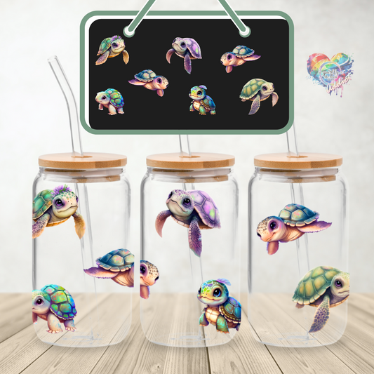 Turtle #2 UV DTF Decal Set