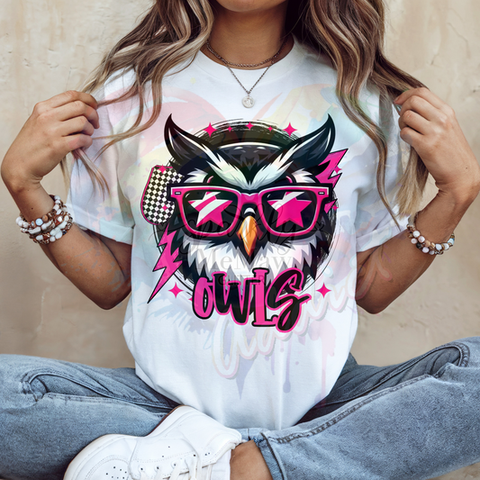 Owls 3 mascot  Ready to Press DTF Transfer (Fabrics only)