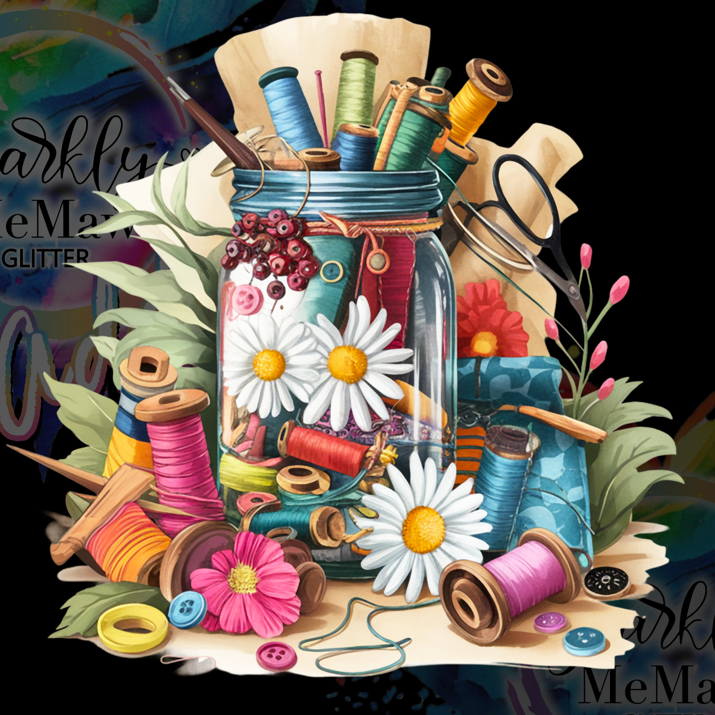 Quilt Jar  UV DTF Decal