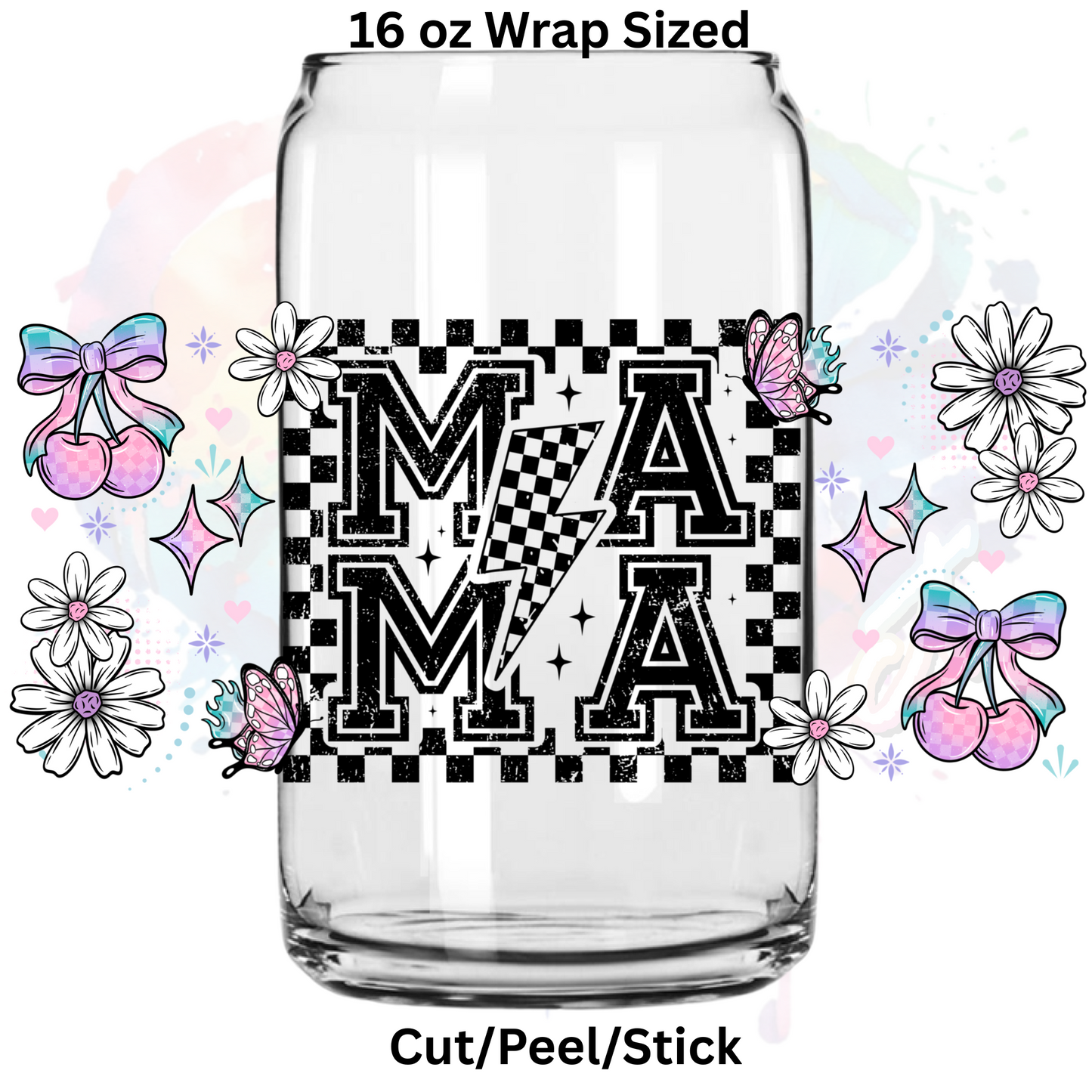 Mama Lightening 01 UV  DTF 16 Oz wrap