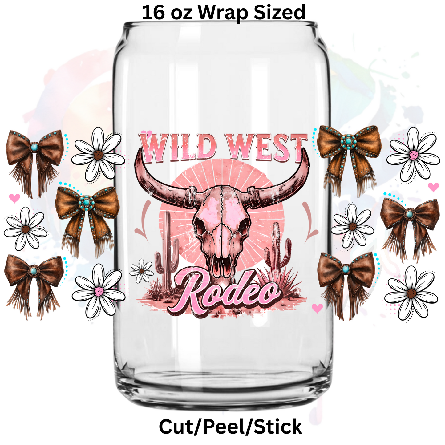 Wild West Rodeo UV DTF 16 Oz wrap