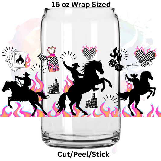 Cowboy Pink 2  UV  DTF 16 Oz wrap
