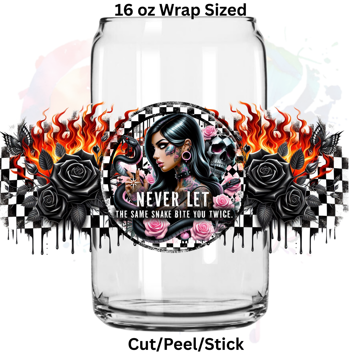 Bite you twice UV DTF 16 Oz wrap