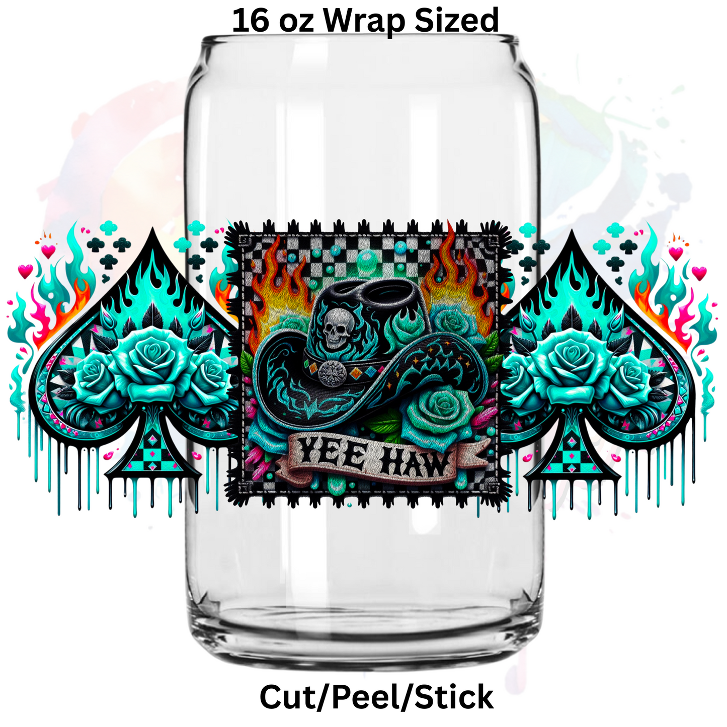 Yeehaw 1 UV DTF 16 Oz wrap