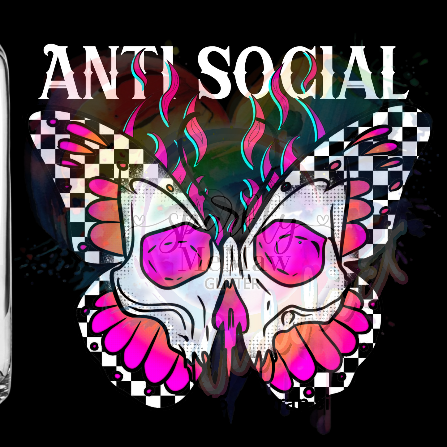 AntiSocial 308 UV DTF Decal