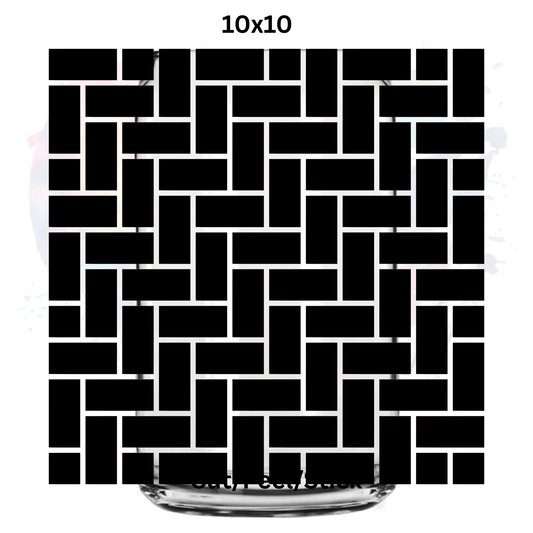 Solid Brick Pattern UV DTF  Sheet 10x10