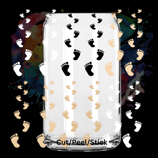 Foot Prints in the Sand   UV DTF  Sheet 10x10