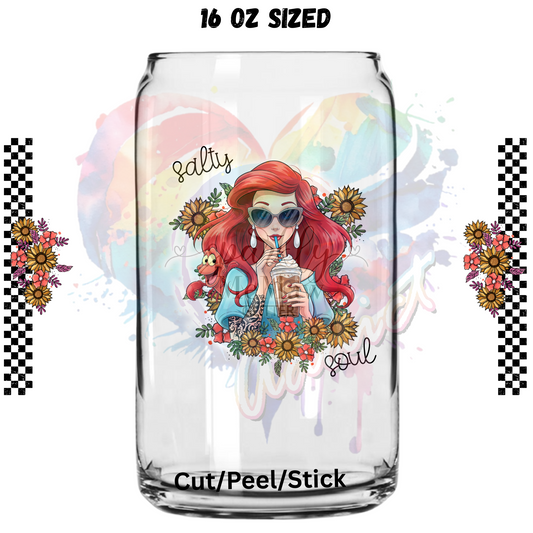 Salty Soul Red Head UV  DTF 16 Oz wrap