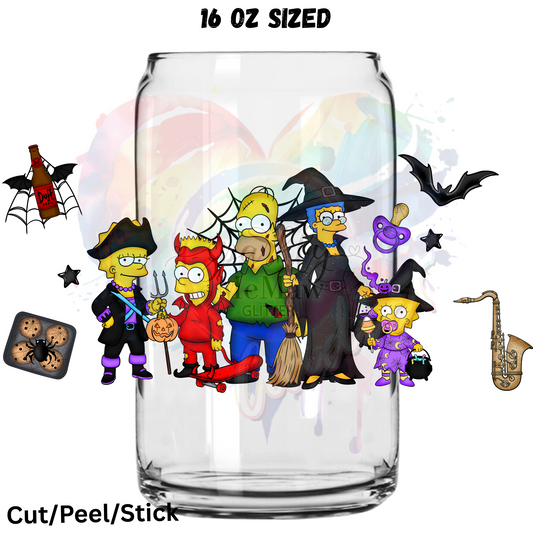 Cartoon Family   UV  DTF 16 Oz wrap