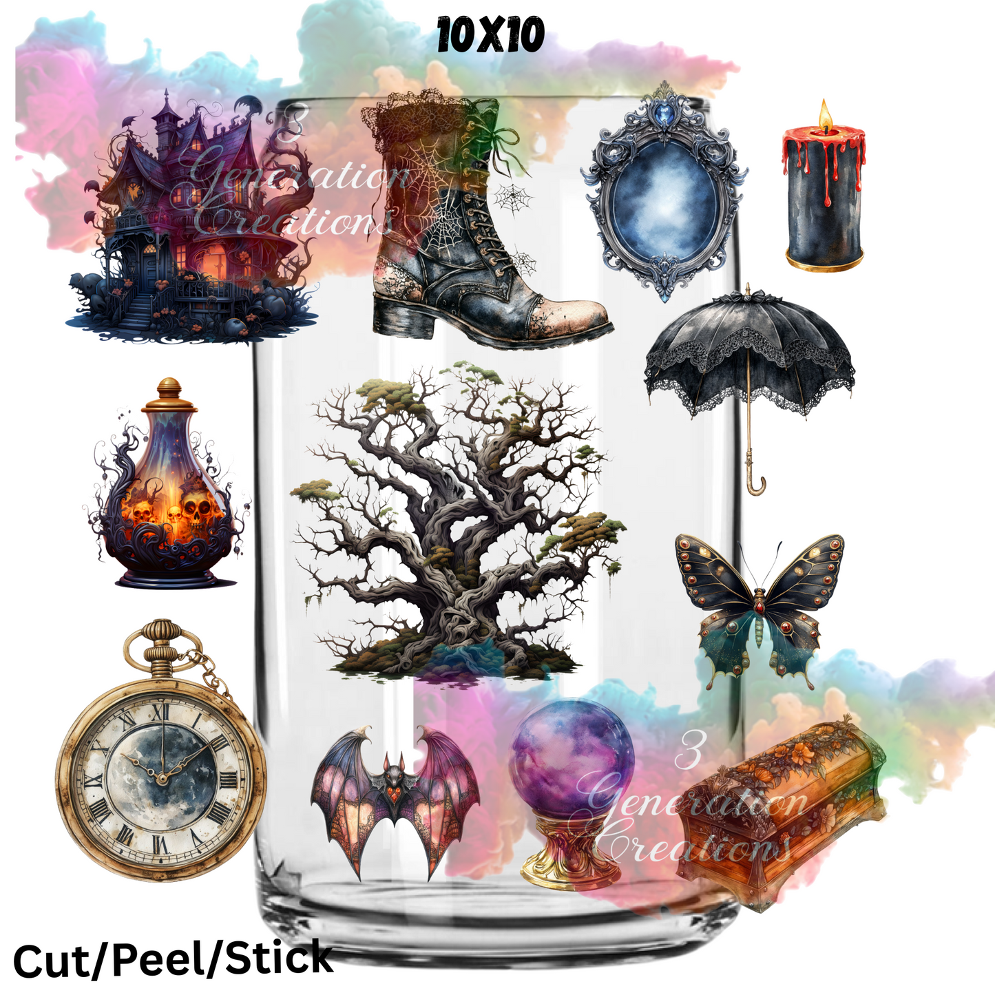Gothic Companion sheet 1 UV DTF Sheet 10x10 (Robin Design)