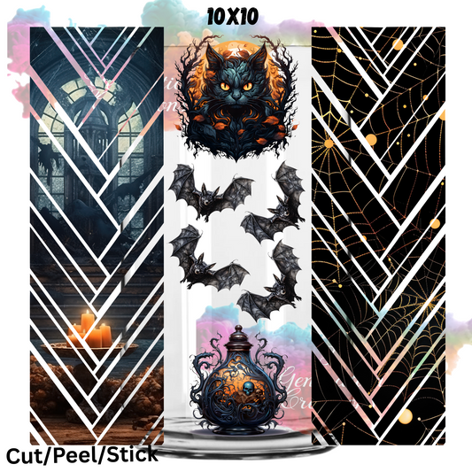 Gothic Halloween Twisted  UV DTF  Sheet 10x10 (Robin Design)