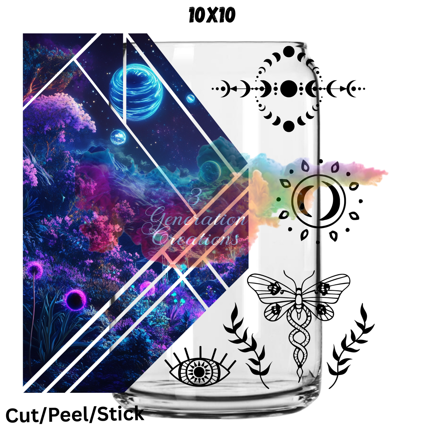 Celestial Deconstruct UV DTF Sheet 10x10 (Robin Design)