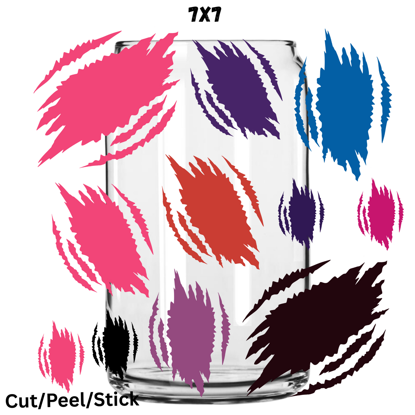 Colored Rips UV DTF Sheet 7x7