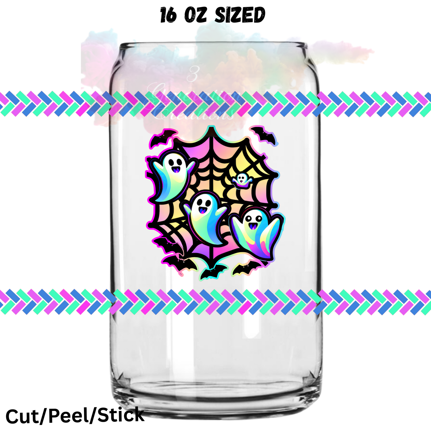 Iridescent Ghost Braided UV DTF 16 Oz wrap
