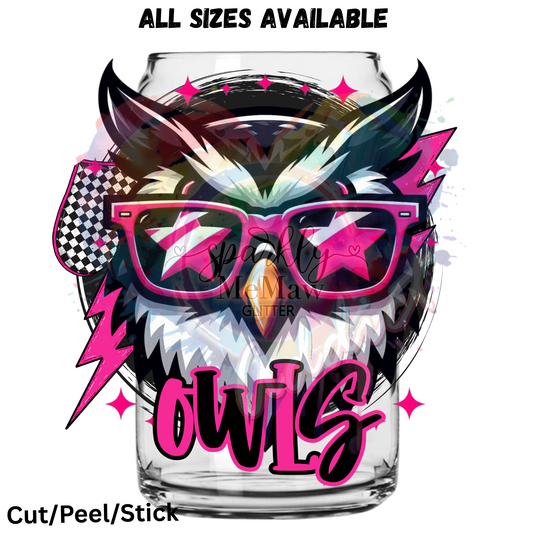 Owls 3 mascot UV DTF Decal