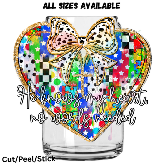 Autism Heart 2 UV DTF Decal
