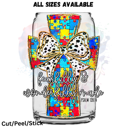 Autism Cross UV DTF Decal