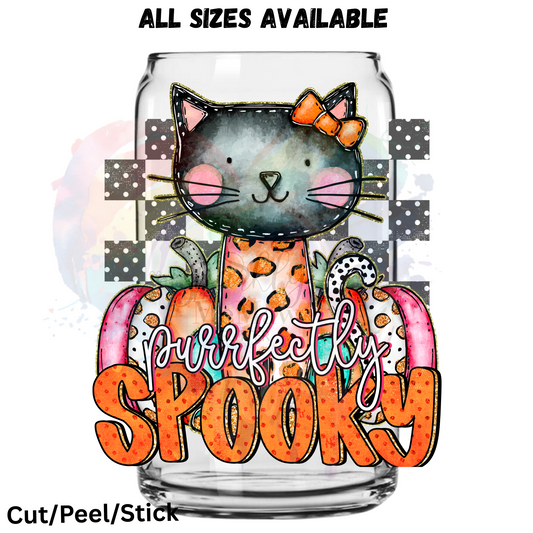 Purrfectly Spooky UV DTF Decal