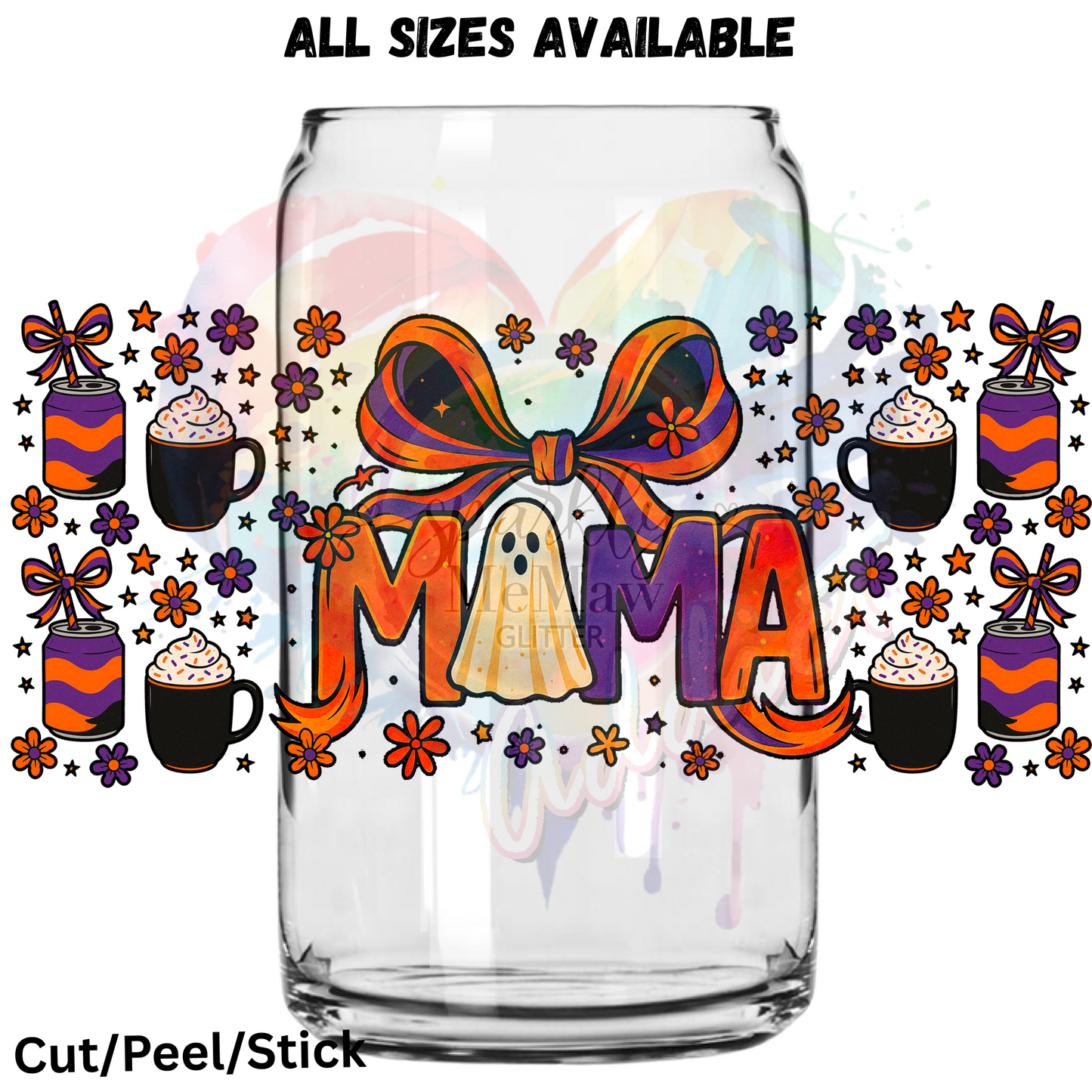 Mama Ghost UV DTF 16 Oz wrap