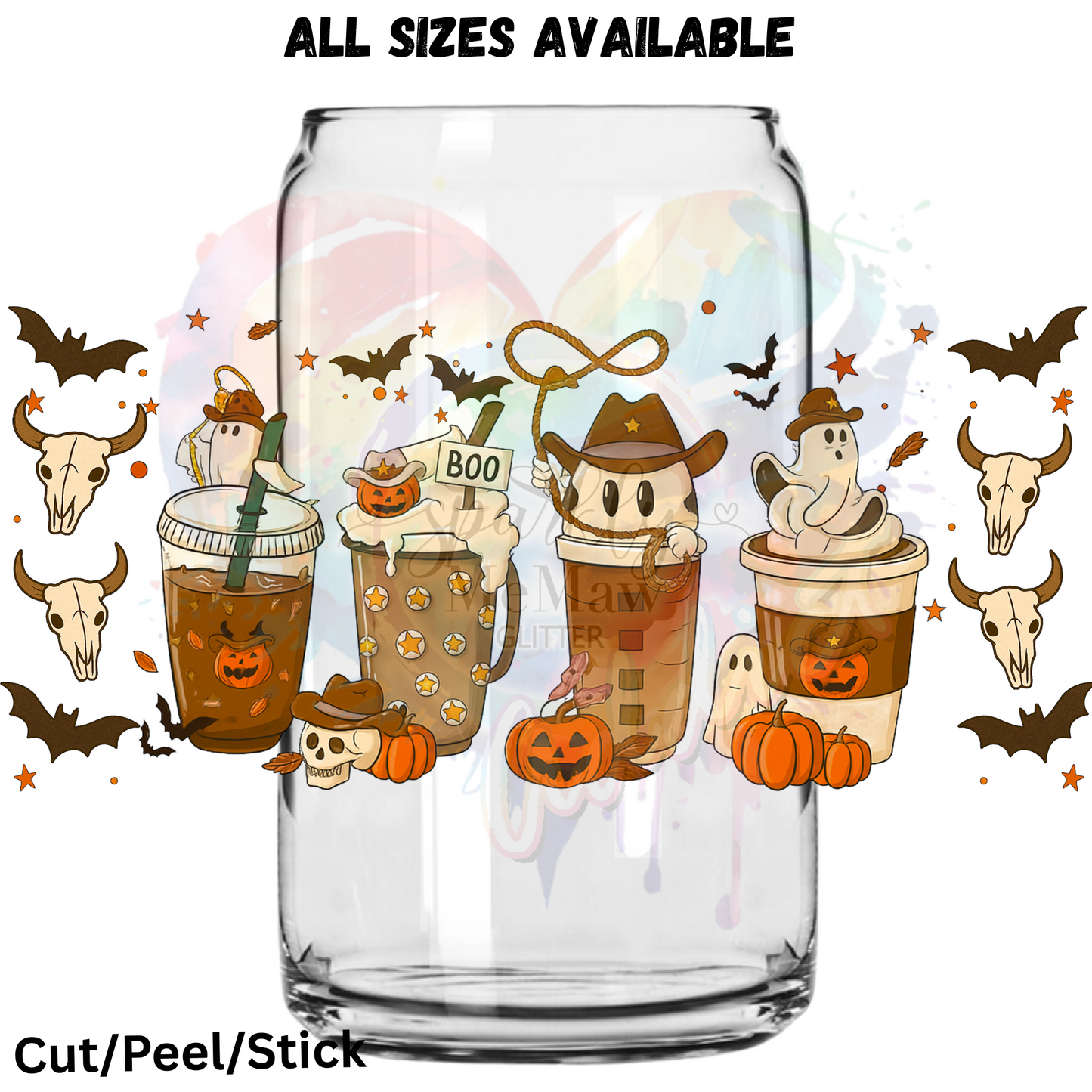 Sheriff Boo UV DTF 16 Oz wrap
