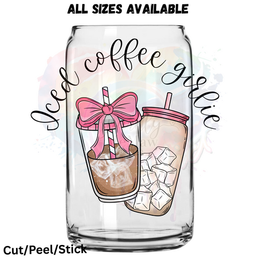 Iced Coffee Girlie    UV DTF Decal