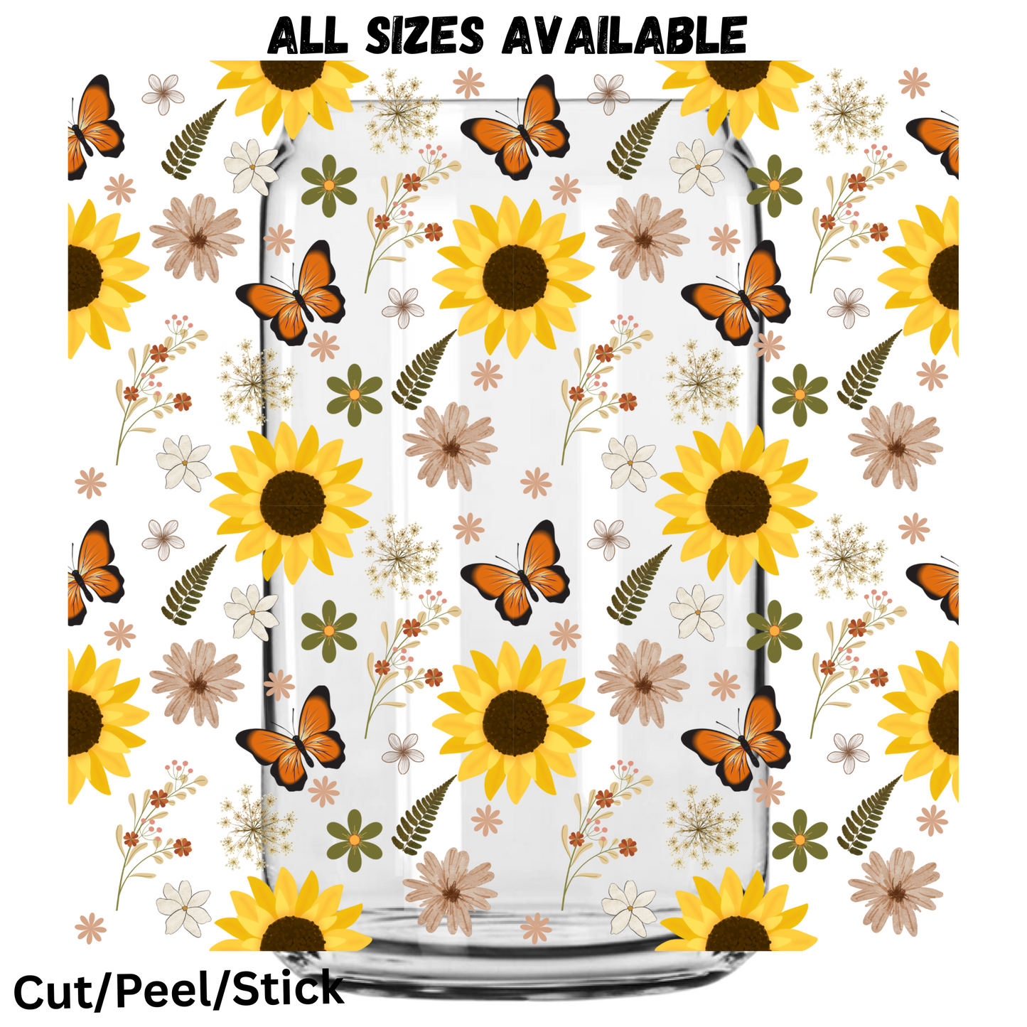 Seamless Butterfly UV DTF Sheet 10x10