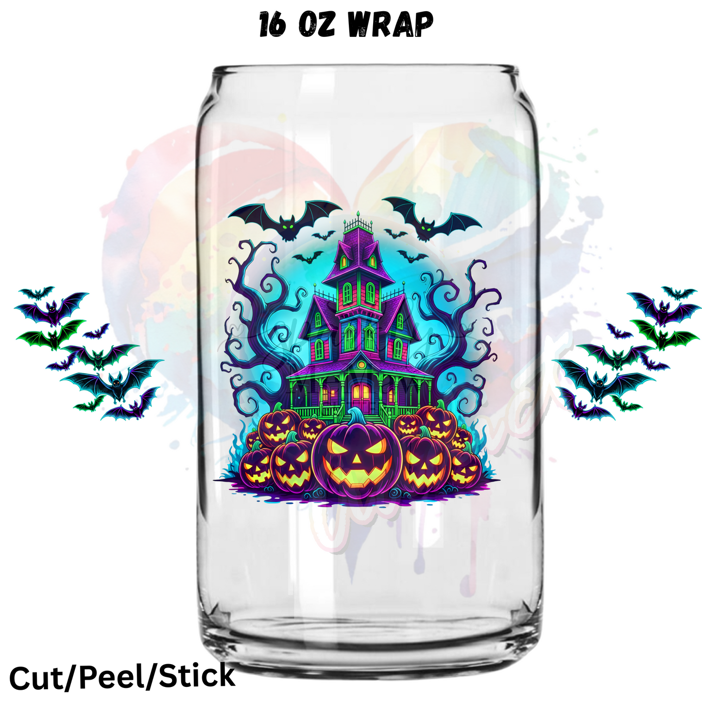 Vintage Halloween Wrap UV DTF 16 Oz wrap