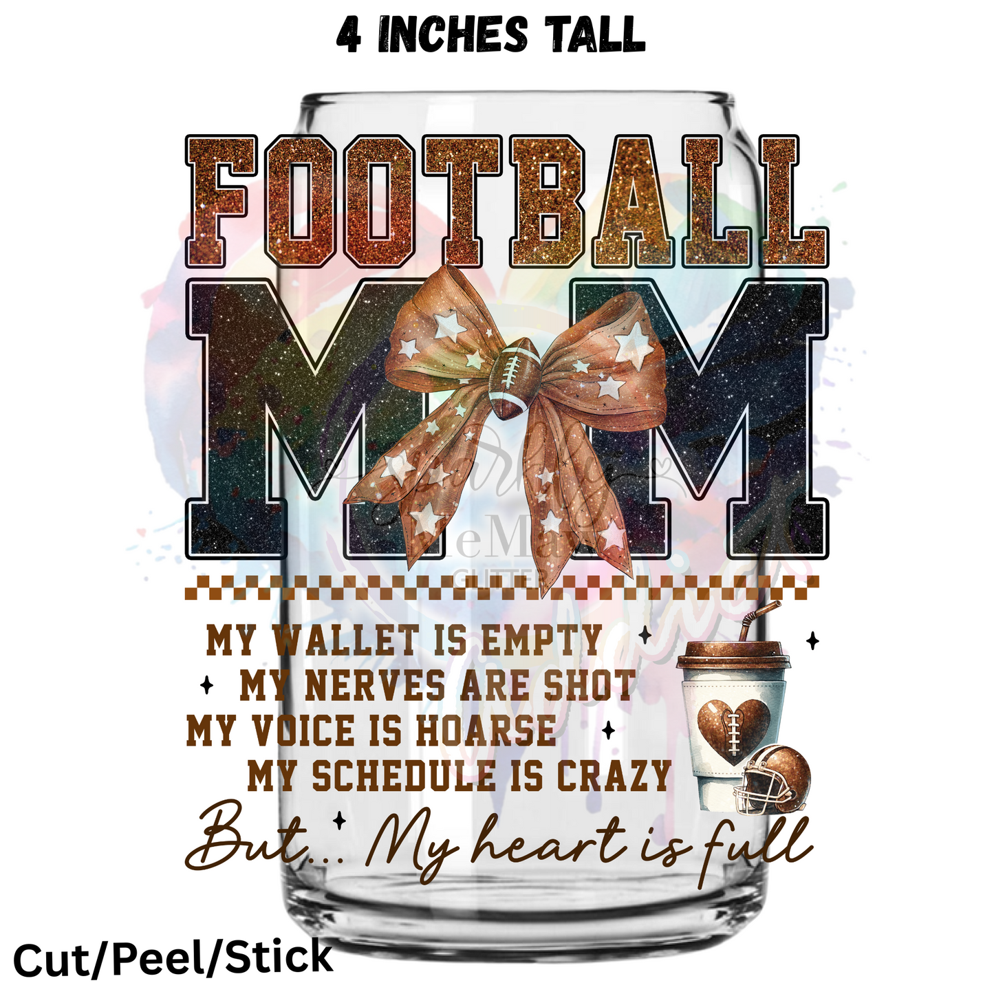 Football 1-min UV DTF Decal