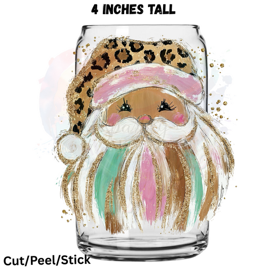 Preppy Santa UV DTF Decal