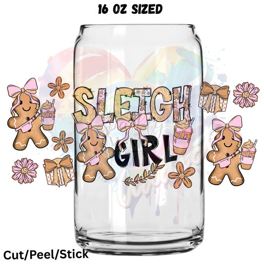 Sleigh girl 2 UV  DTF 16 Oz wrap