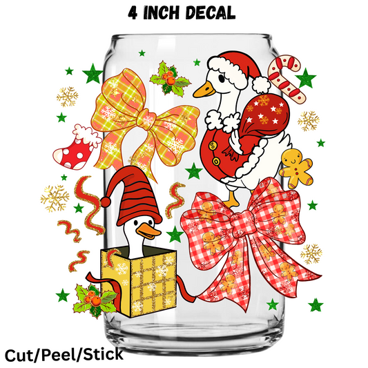 Christmas Goose UV DTF Decal