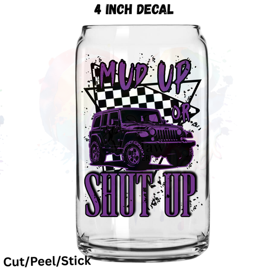 Purple J e e p UV DTF Decal
