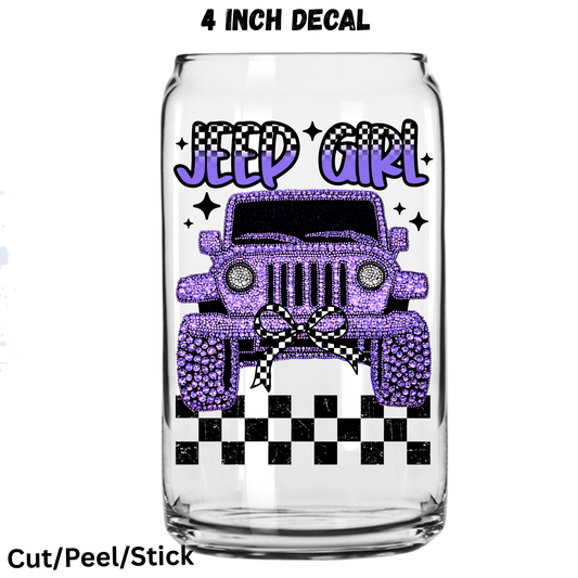 J e e p Girl UV DTF Decal