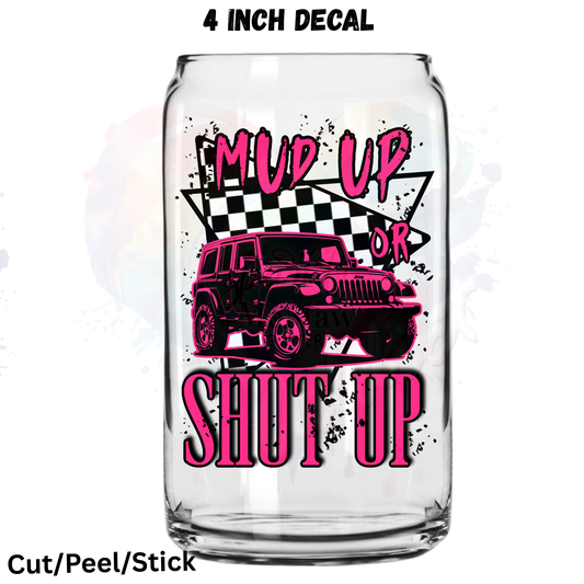 Pink  J e e p UV DTF Decal
