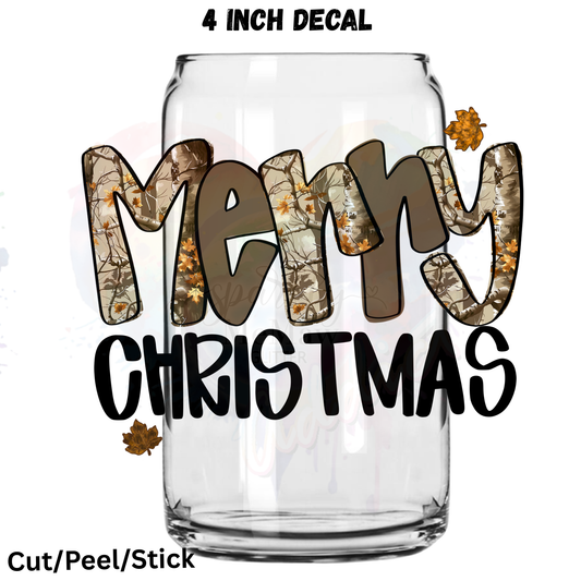 Merry Camo UV DTF Decal